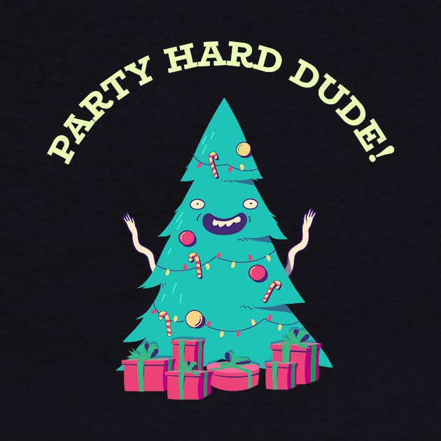 Party Hard Dude Christmas Tree by Evlar